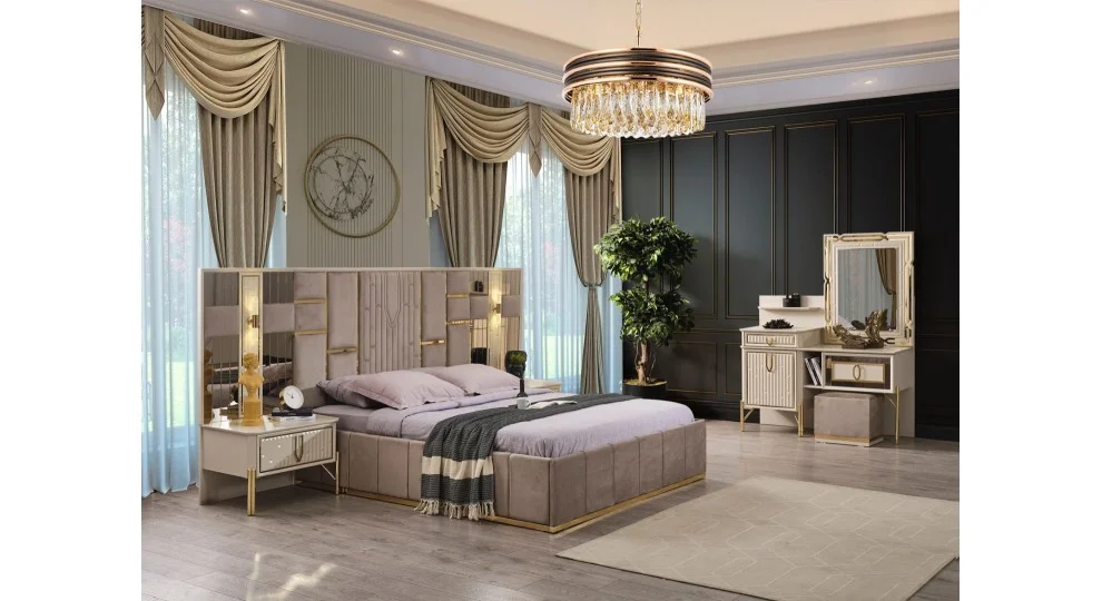 Bahar Bej · Yatak Odası Takımı %100 MDF