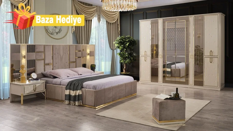 Bahar Bej · Yatak Odası Takımı %100 MDF
