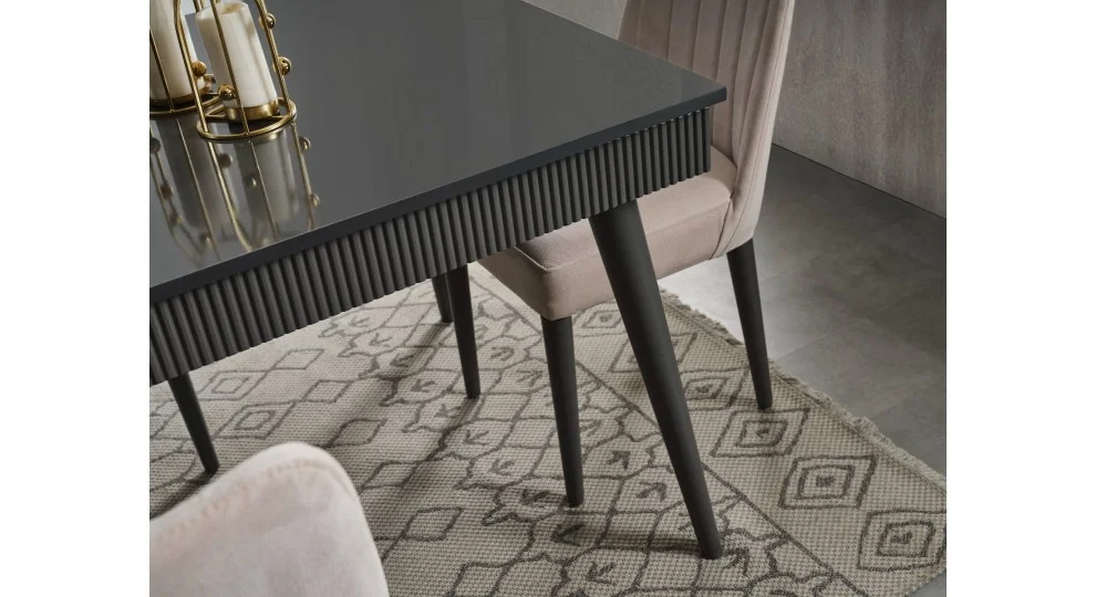 Çırağan Antrasit · Yemek Odası Takımı %100 MDF
