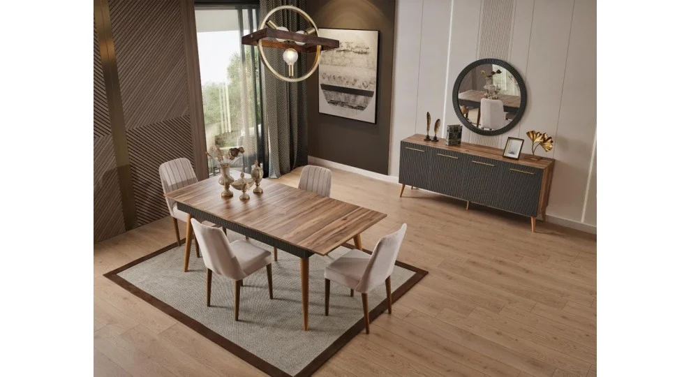 Çırağan Ceviz · Yemek Odası Takımı %100 MDF