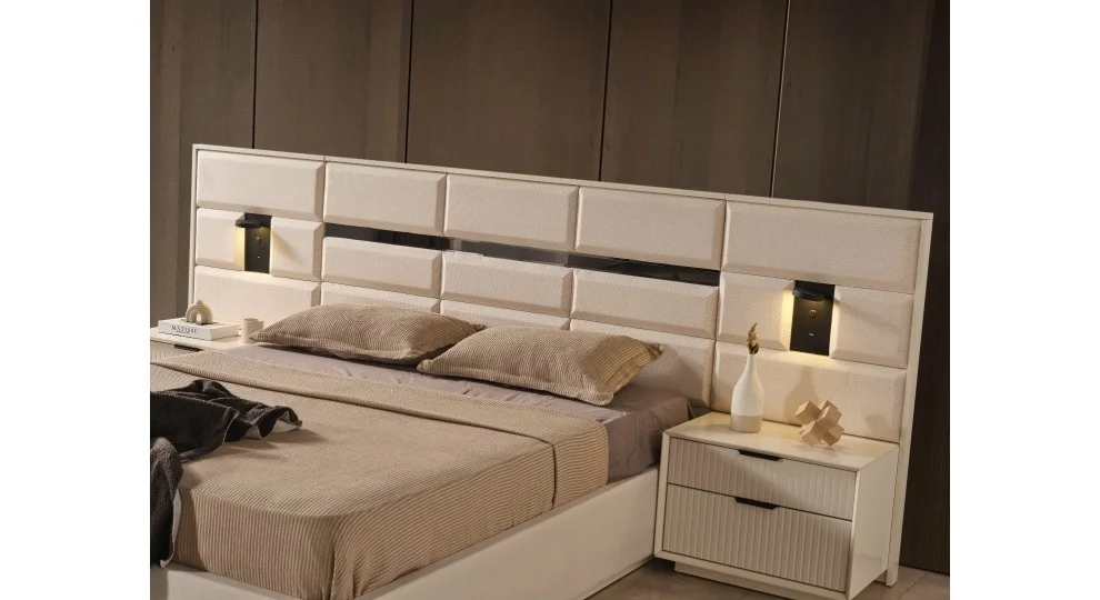 Lotus Yatak Odası (Ön yüzler mdf iç iskelet suntalem malzemeden üretilmiştir)