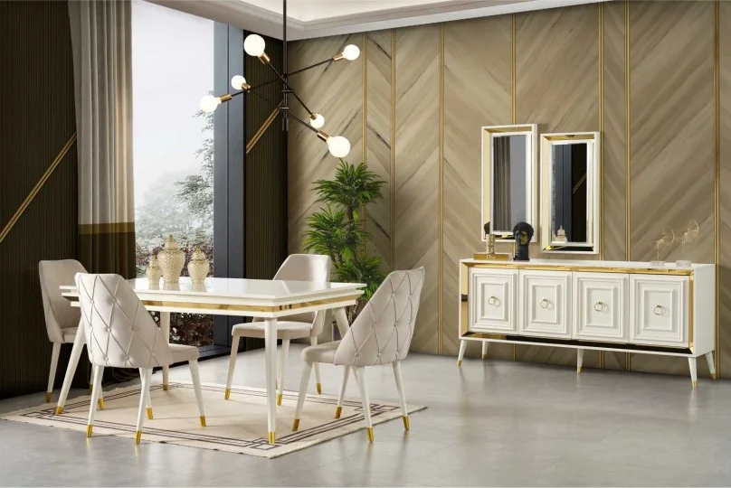Rose Gold Yemek Odası