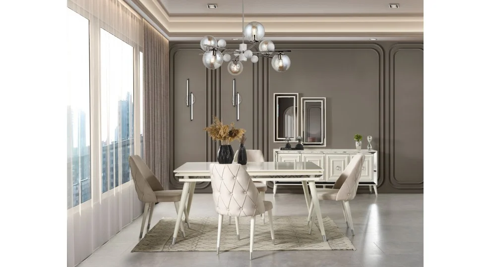Rose Gümüş Yemek Odası