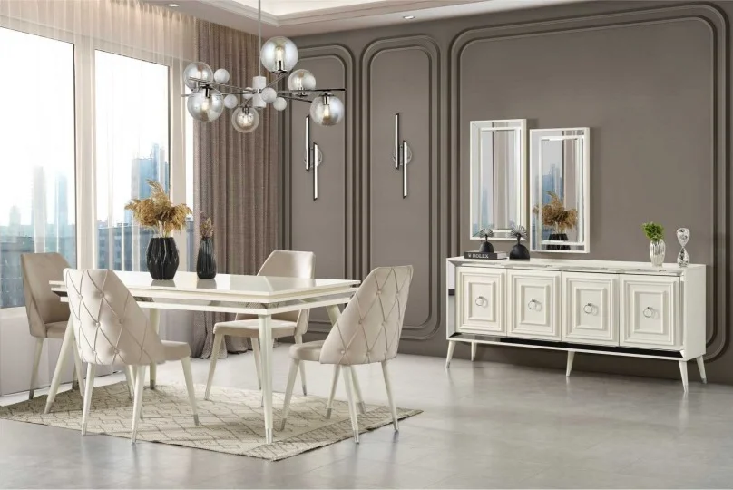 Rose Gümüş Yemek Odası